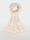Scarf with stripes and lurex threads