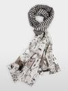 Silk scarf with print mix