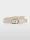 Narrow suede leather belt