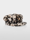 Baker boy cap with leopard print