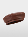 Trendy hat in faux leather