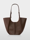Faux leather shopper