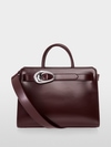 Elegant handbag with logo buckle