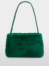Faux fur shoulder bag
