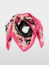 Silk scarf with floral pattern