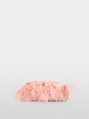 Elegant clutch bag with feathers