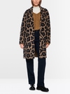 Reversible coat with leopard print