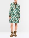 Argyle pattern dress in scuba jersey