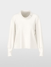 Long-sleeved top with round neck