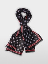 Woolen scarf with Snowstar print