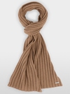 Knitted scarf in ribbed texture
