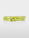 Narrow patent leather belt