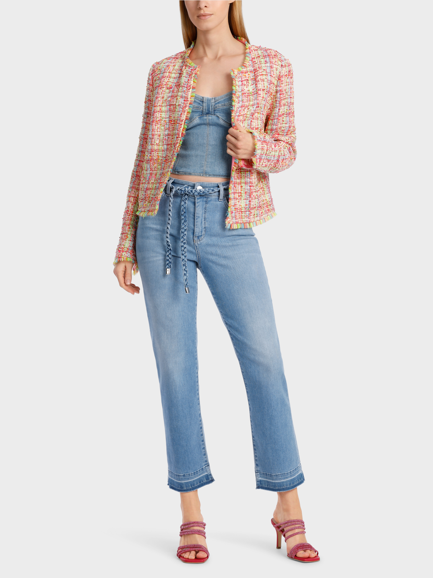 Marc Cain Collections Pink Denim Jacket SC 31.37 D60 COL 219 main image 1