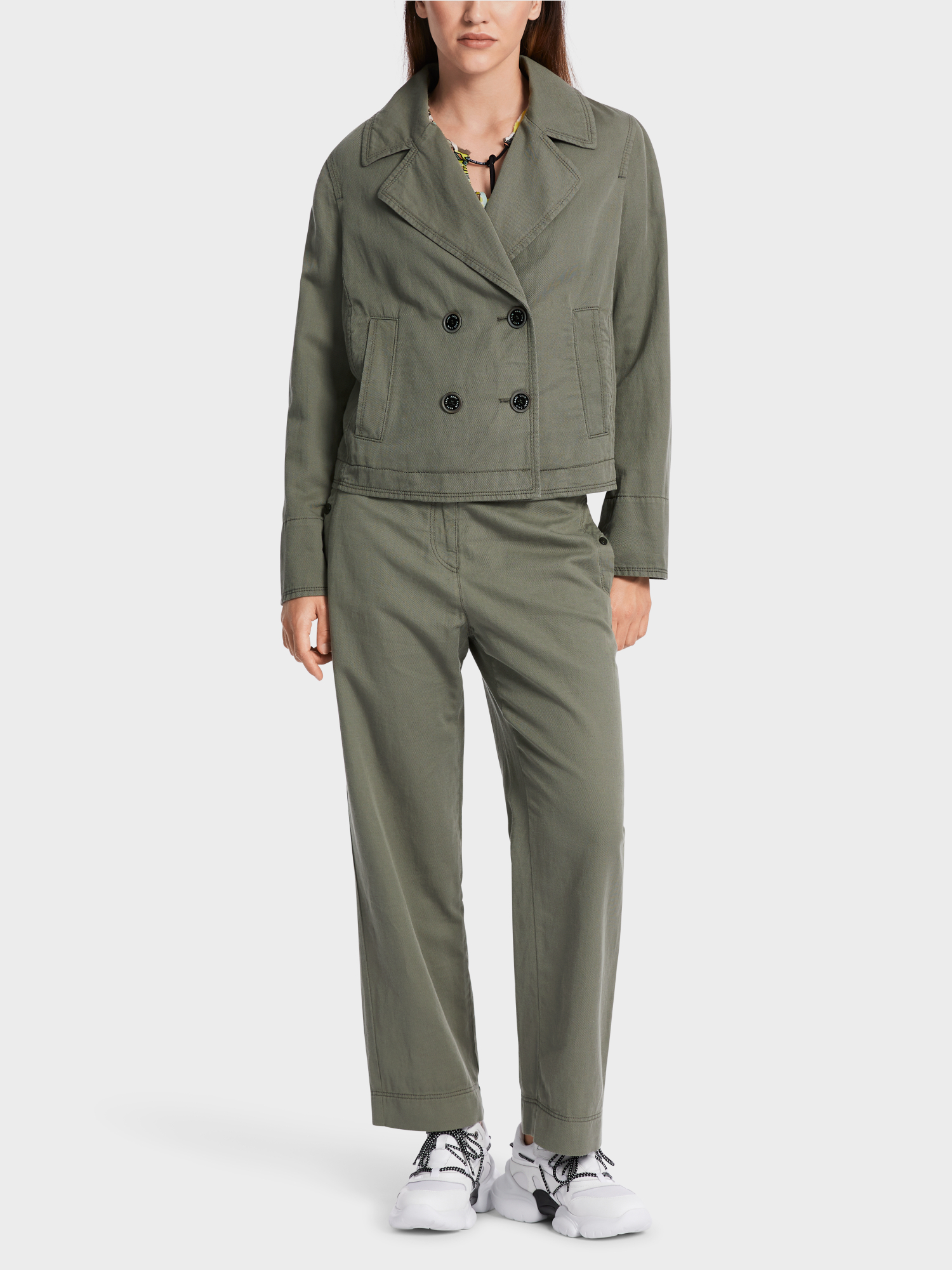 Marc Cain Collections Women's Oversized Jacket With Cuffed Sleeves ZC 12.02 W33 Col 625