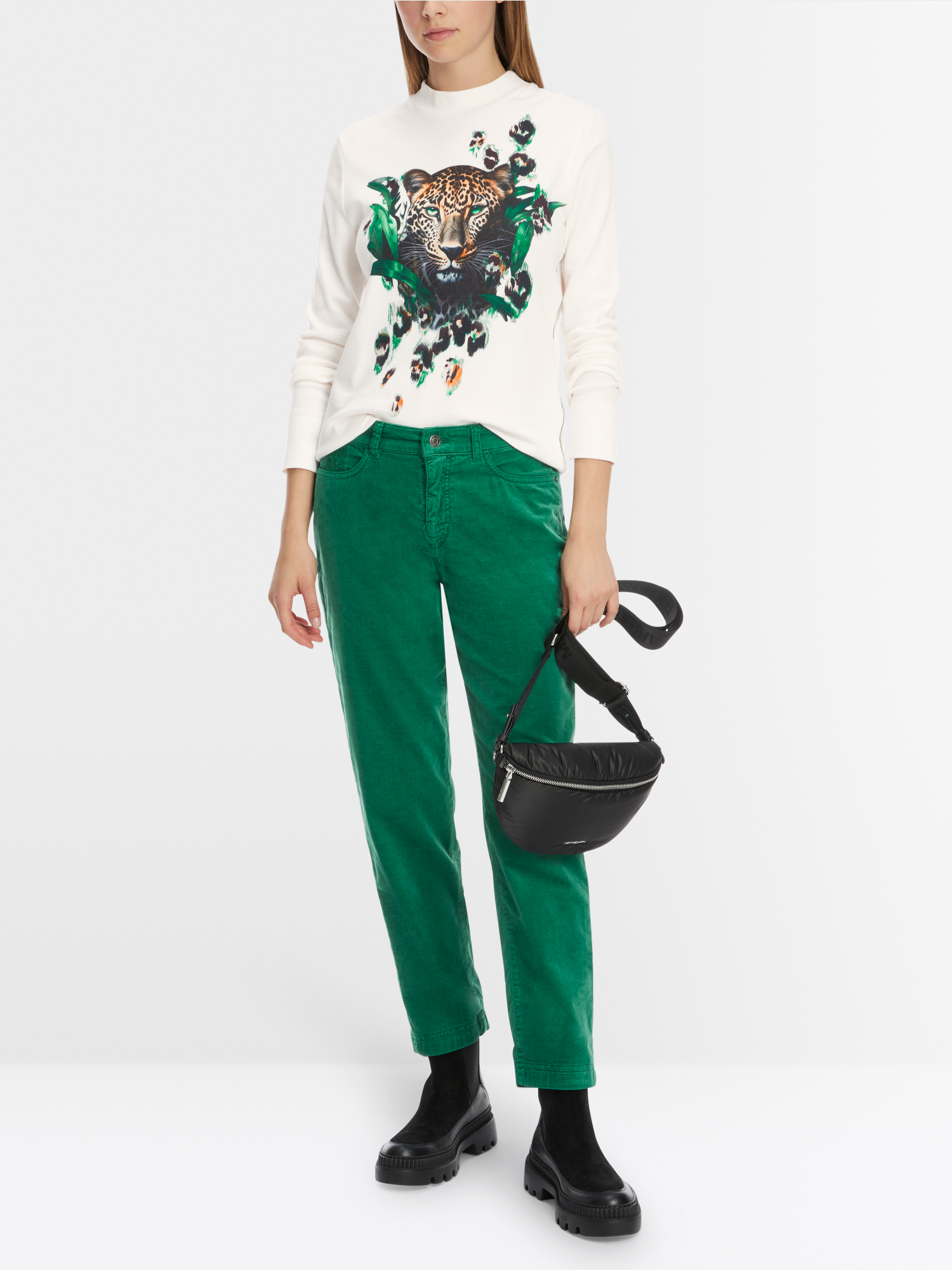MARC CAIN LINEN SILK PRINTED SHIRT