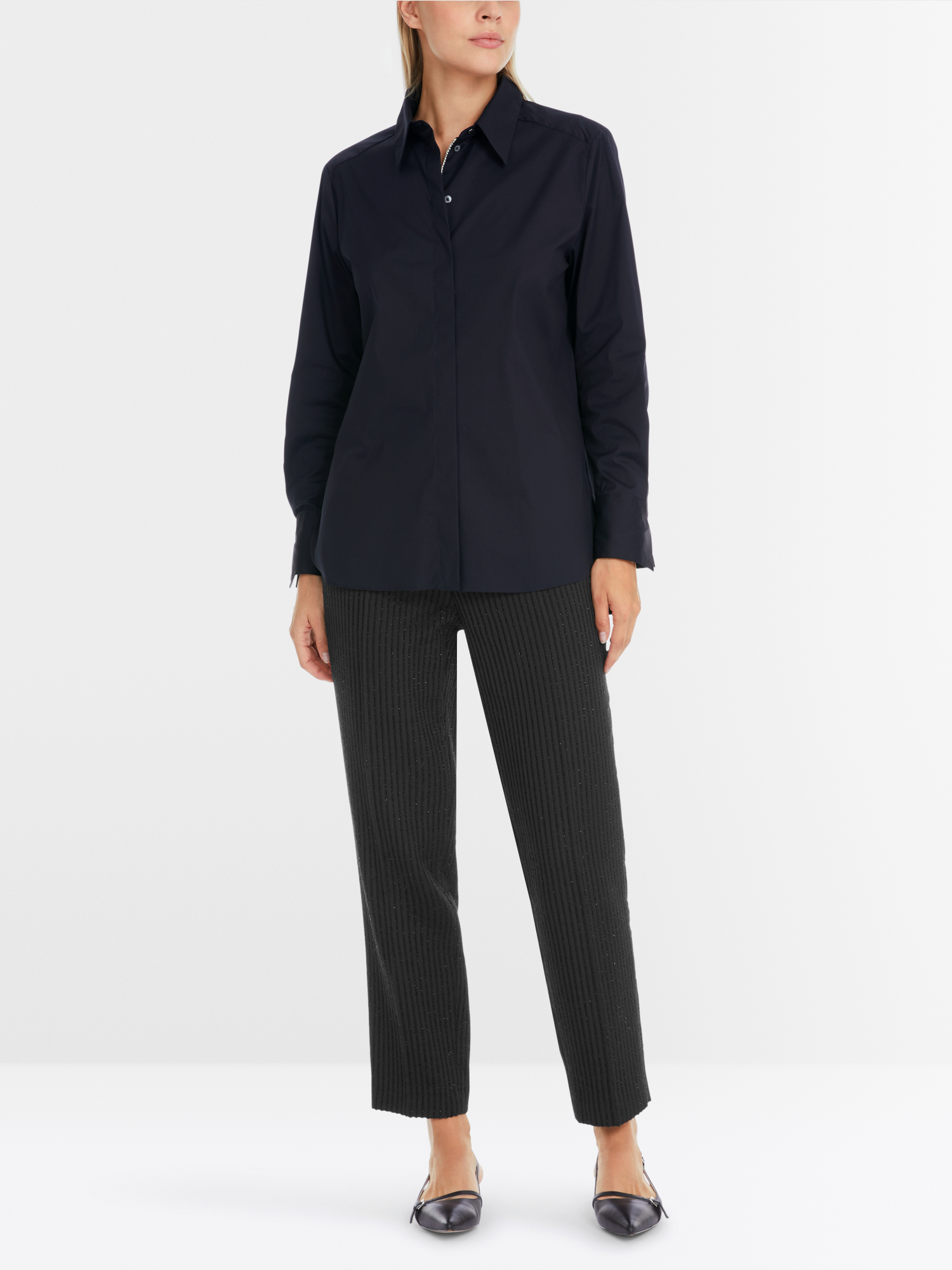 Marc Cain Sports Women's Blouse Shirt With Gathered Details AS 51.34 W59 COL 100 main image 1
