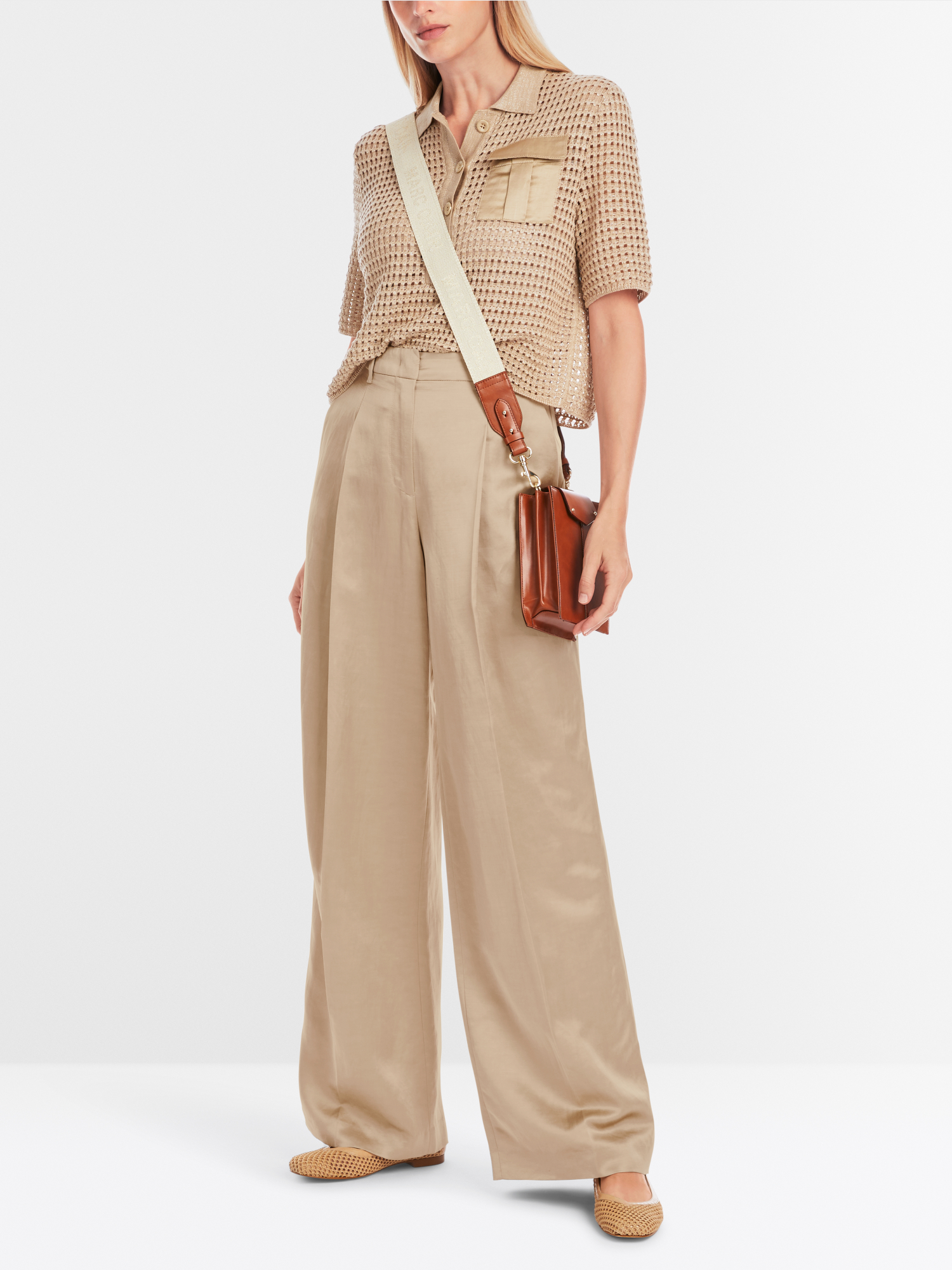 MARC CAIN WICHITA HIGH WAIST WIDE TROUSERS