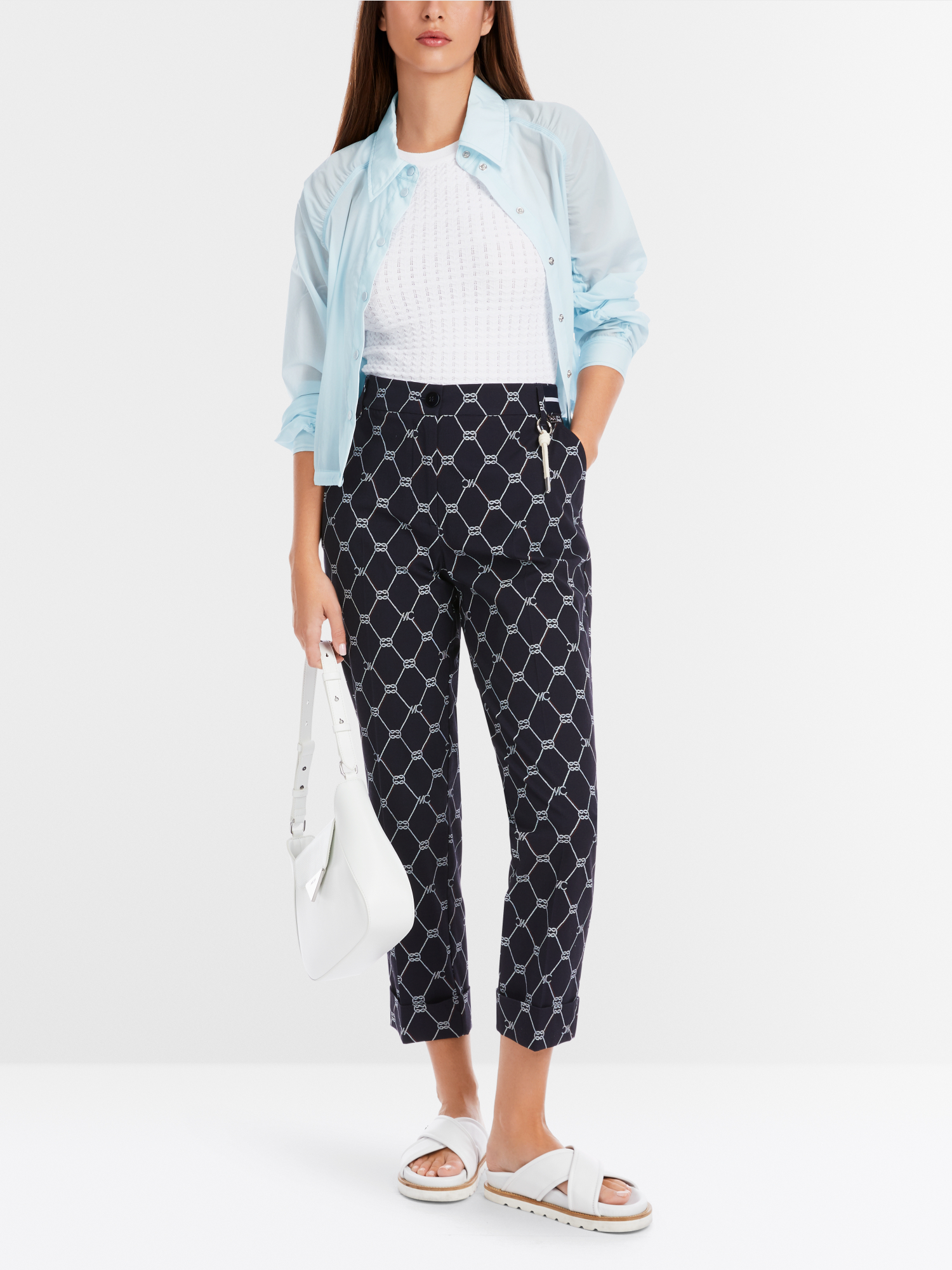 Marc Cain Collections T Champagne Satin Trousers TC 81.40 W15 COL 646 main image 0