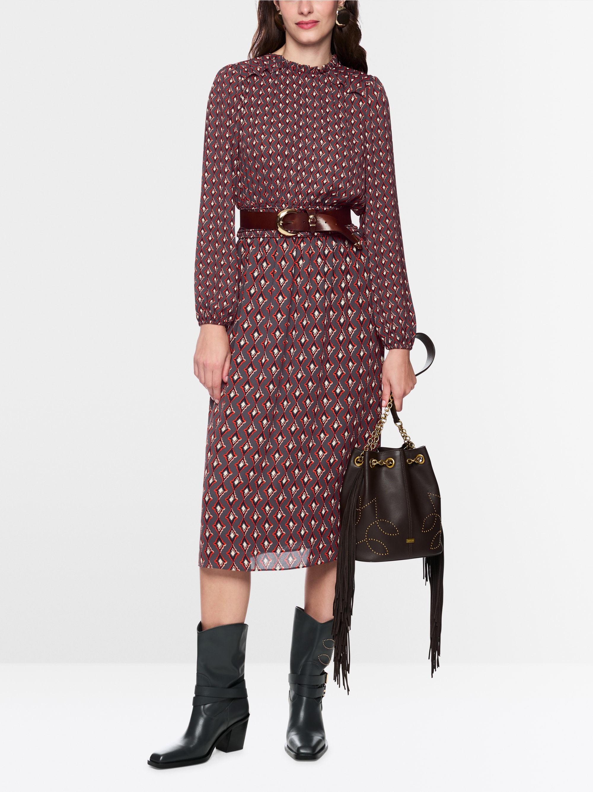 Bedrucktes Kleid "Rethink Together"