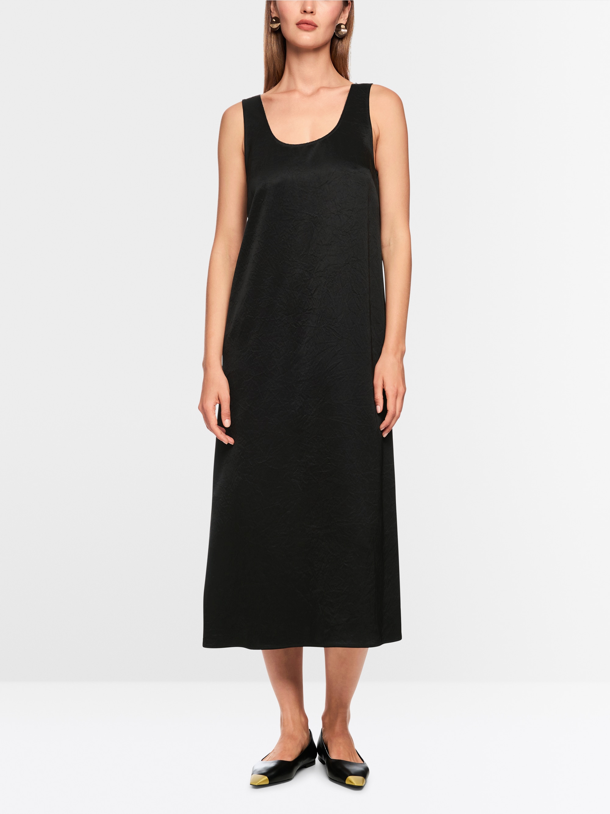 Mid-length satin strap dress