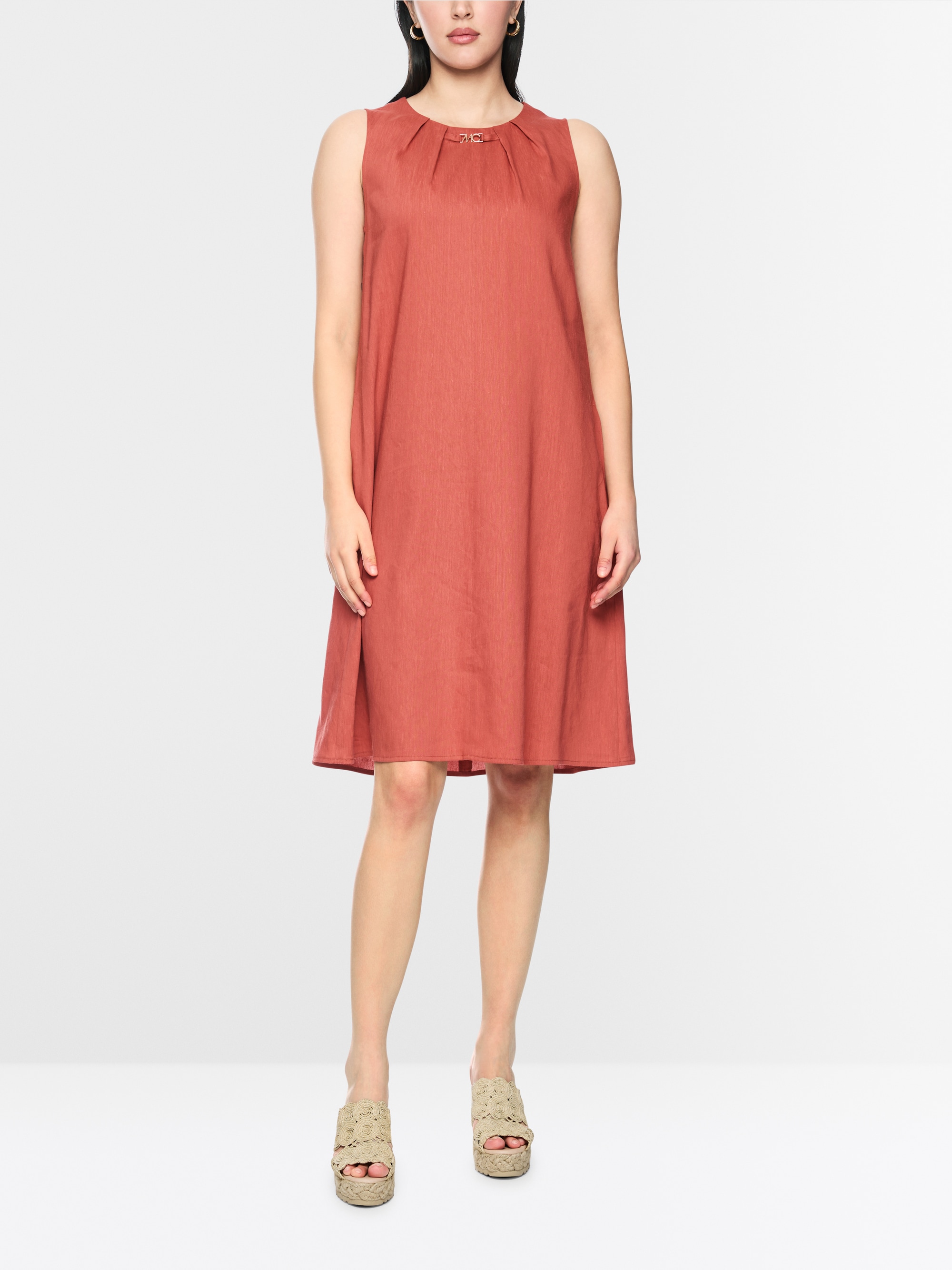 Linen-viscose blend dress