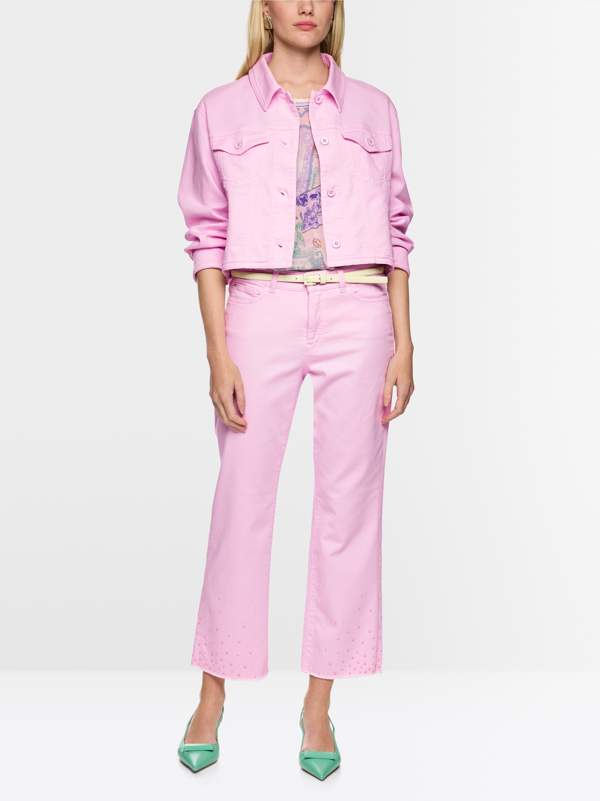 Veste en jean courte en coton stretch