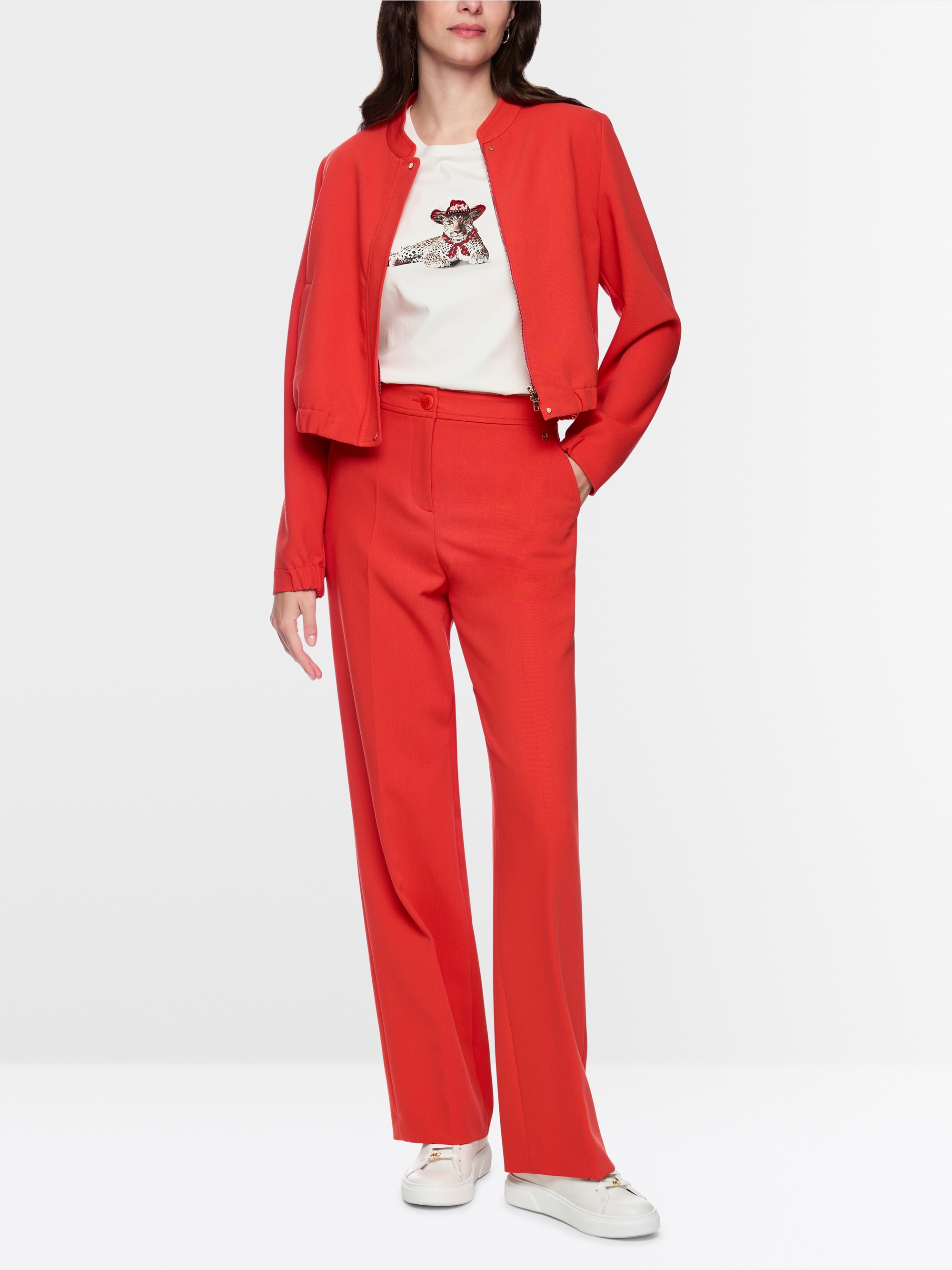 Jacke mit Stehkragen und Zipper