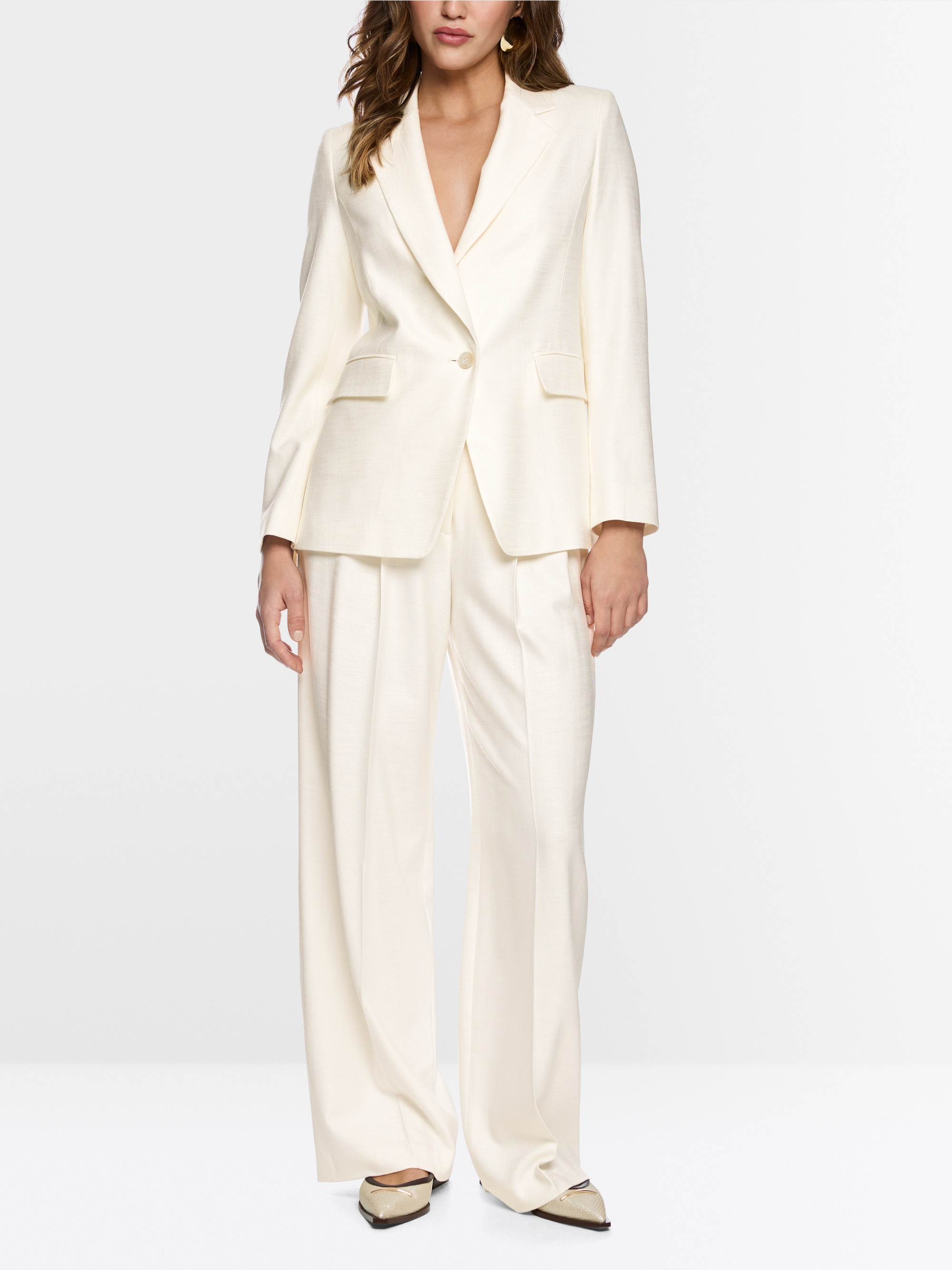 Viscose blazer with loose fit