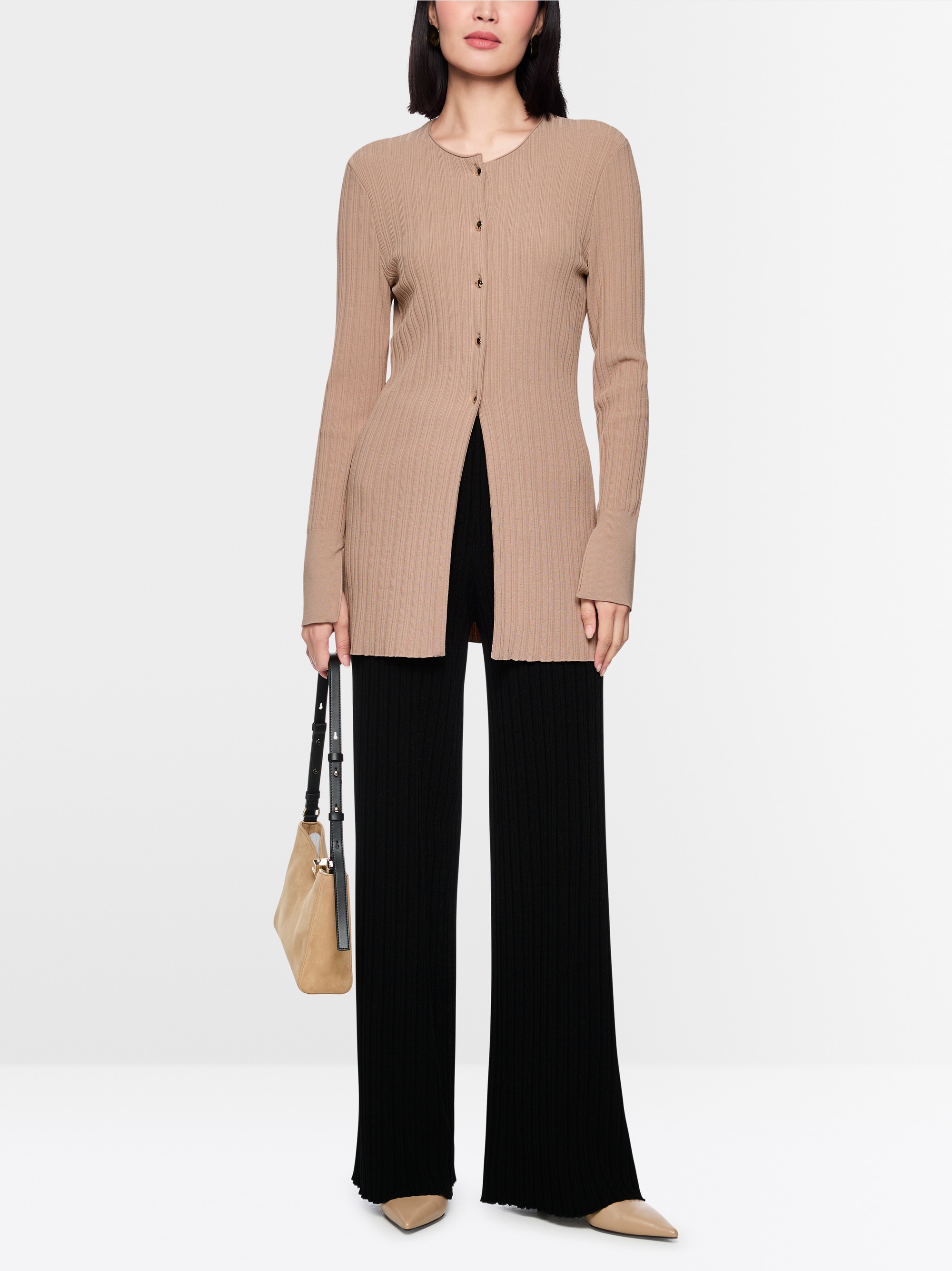 Cardigan en maille côtelée « Rethink Together »