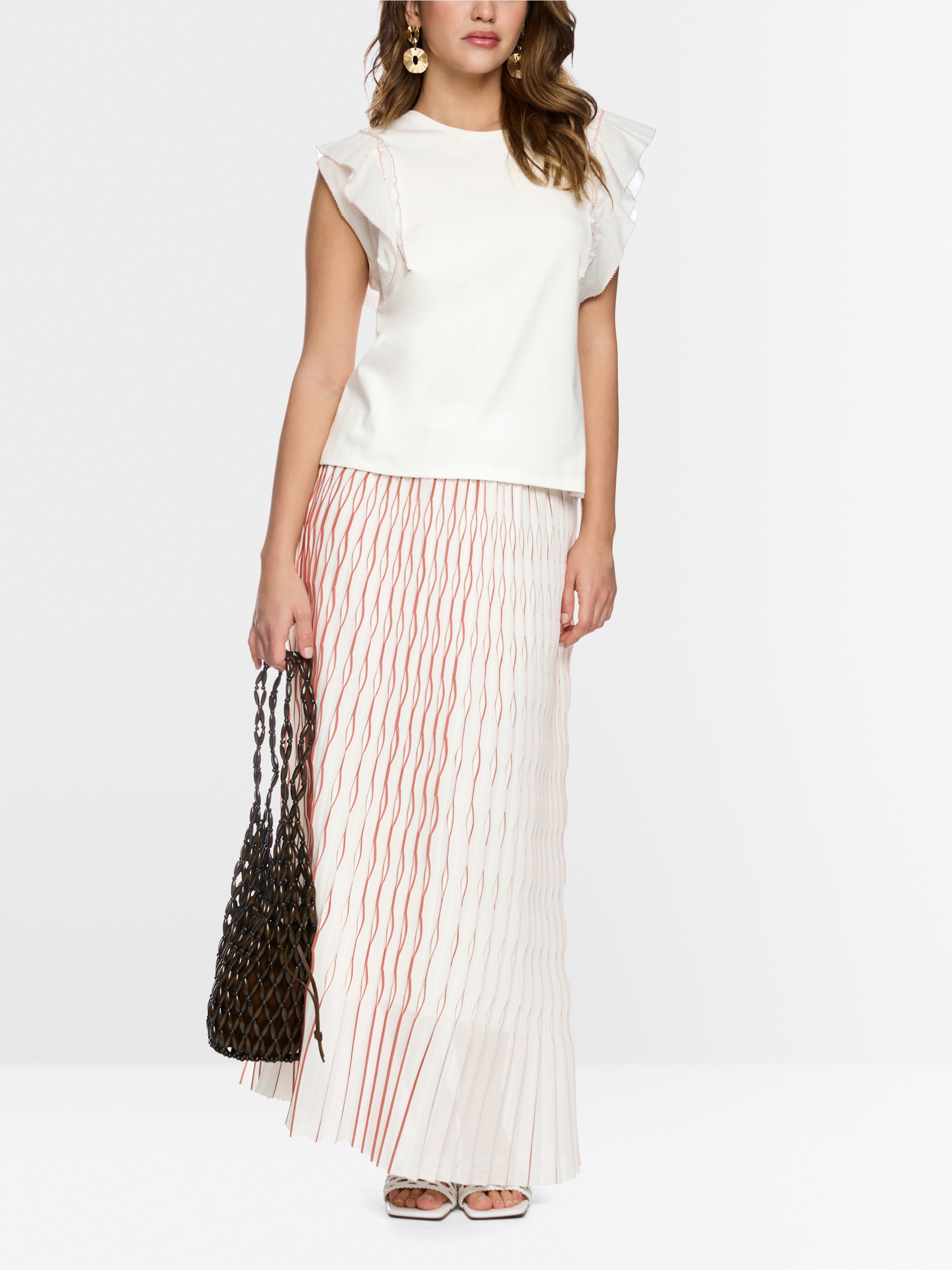 Feminine stretch cotton shirt