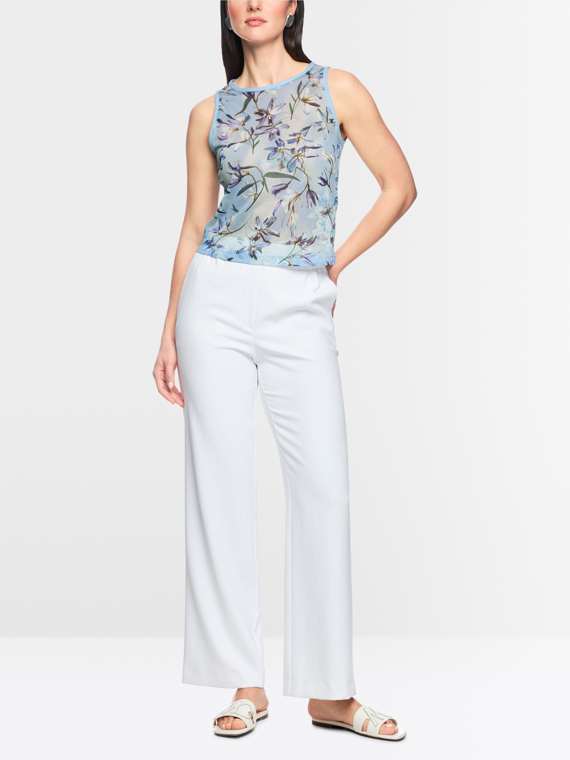 Top à imprimé floral « Knitted in Germany »