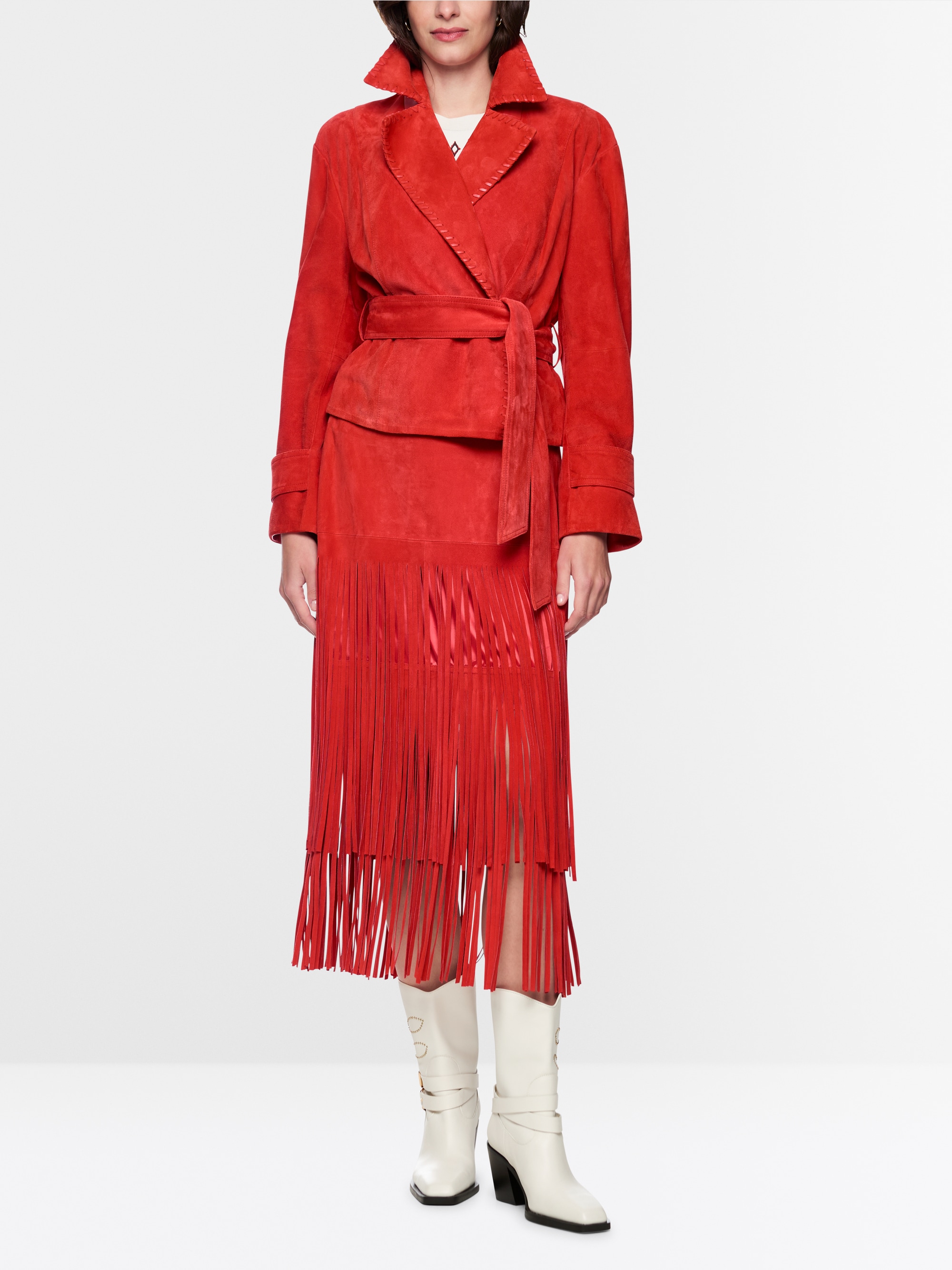 Midi leren rok "Rethink Together"