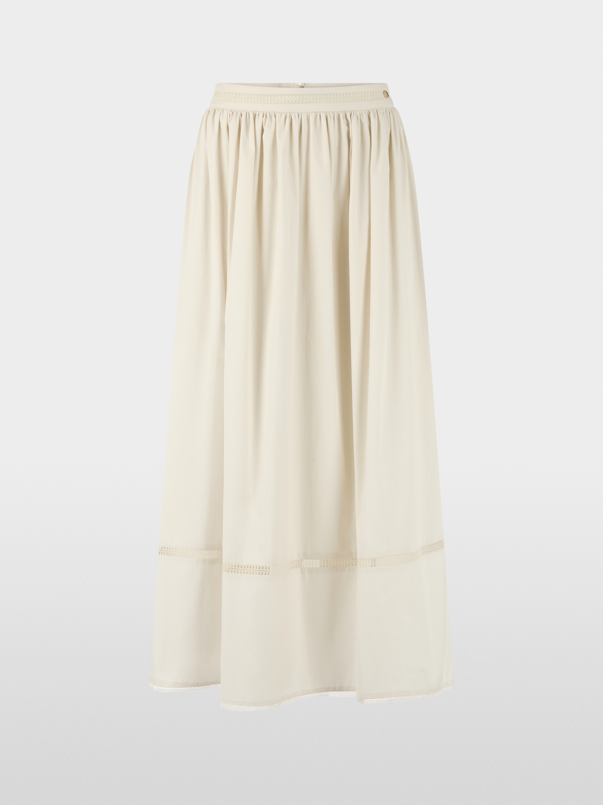 Flared maxi skirt with lace