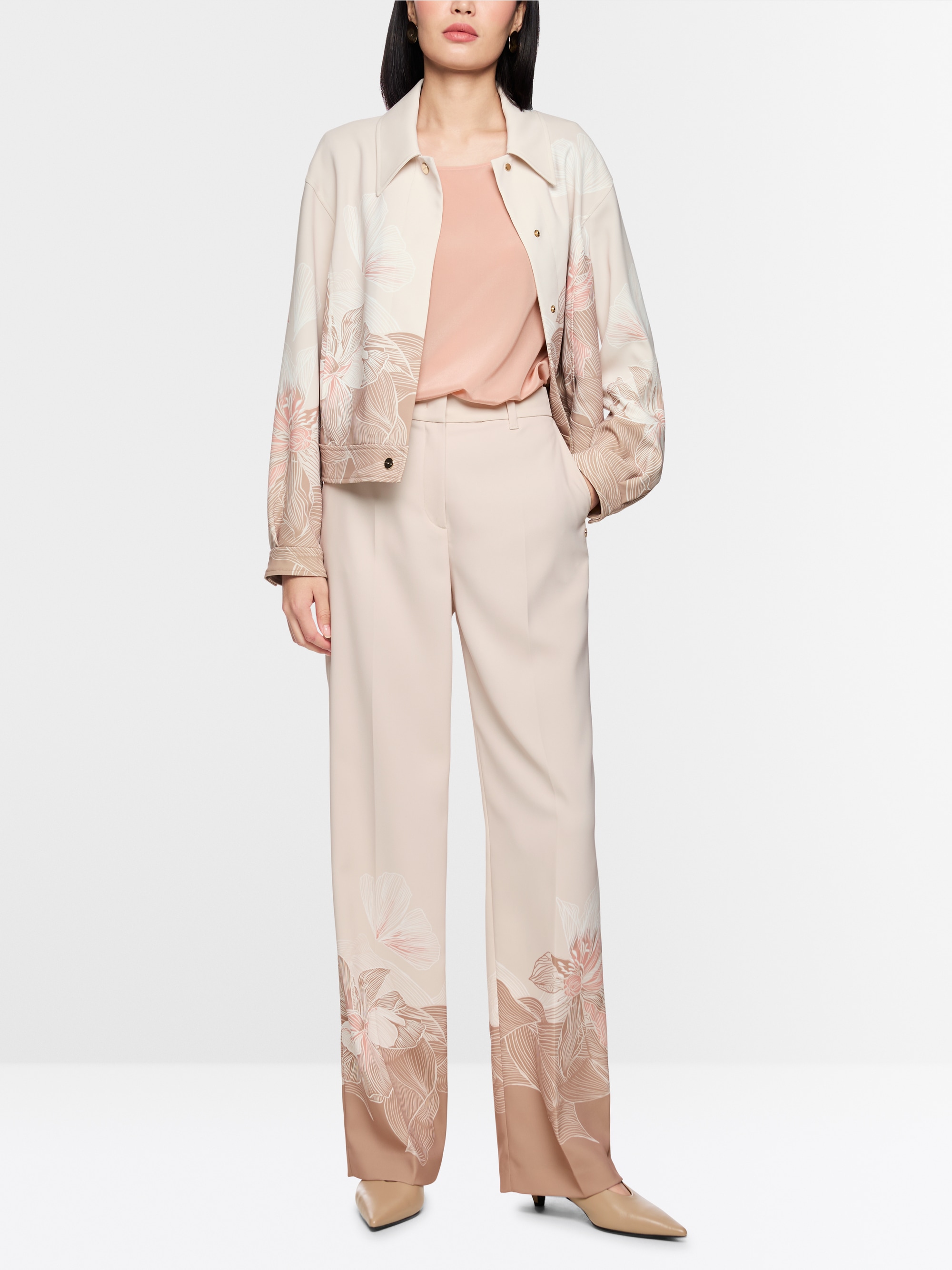 WUKARI wide high waist fabric trousers