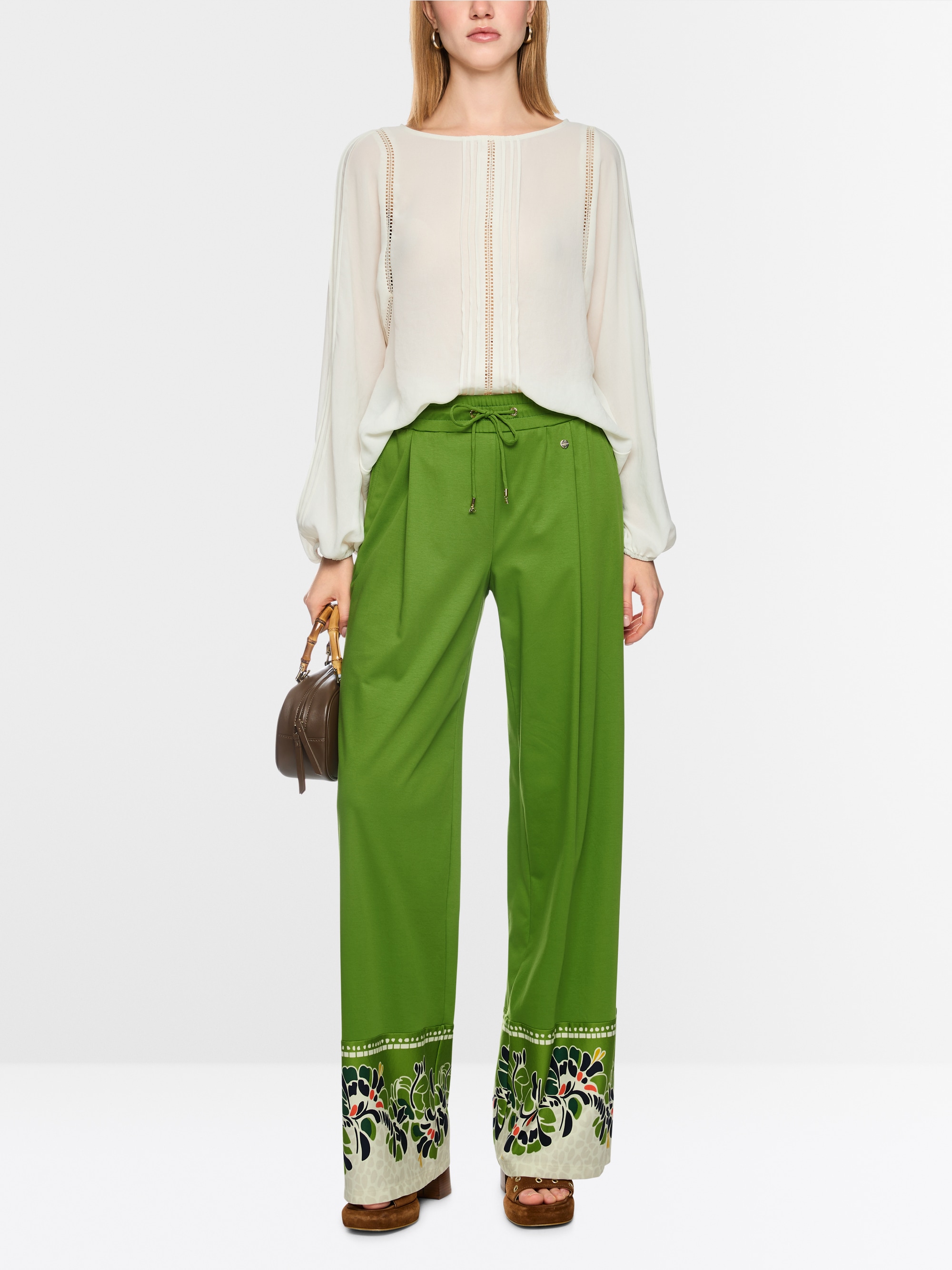 WEDI pull-on hibiscus flower trousers