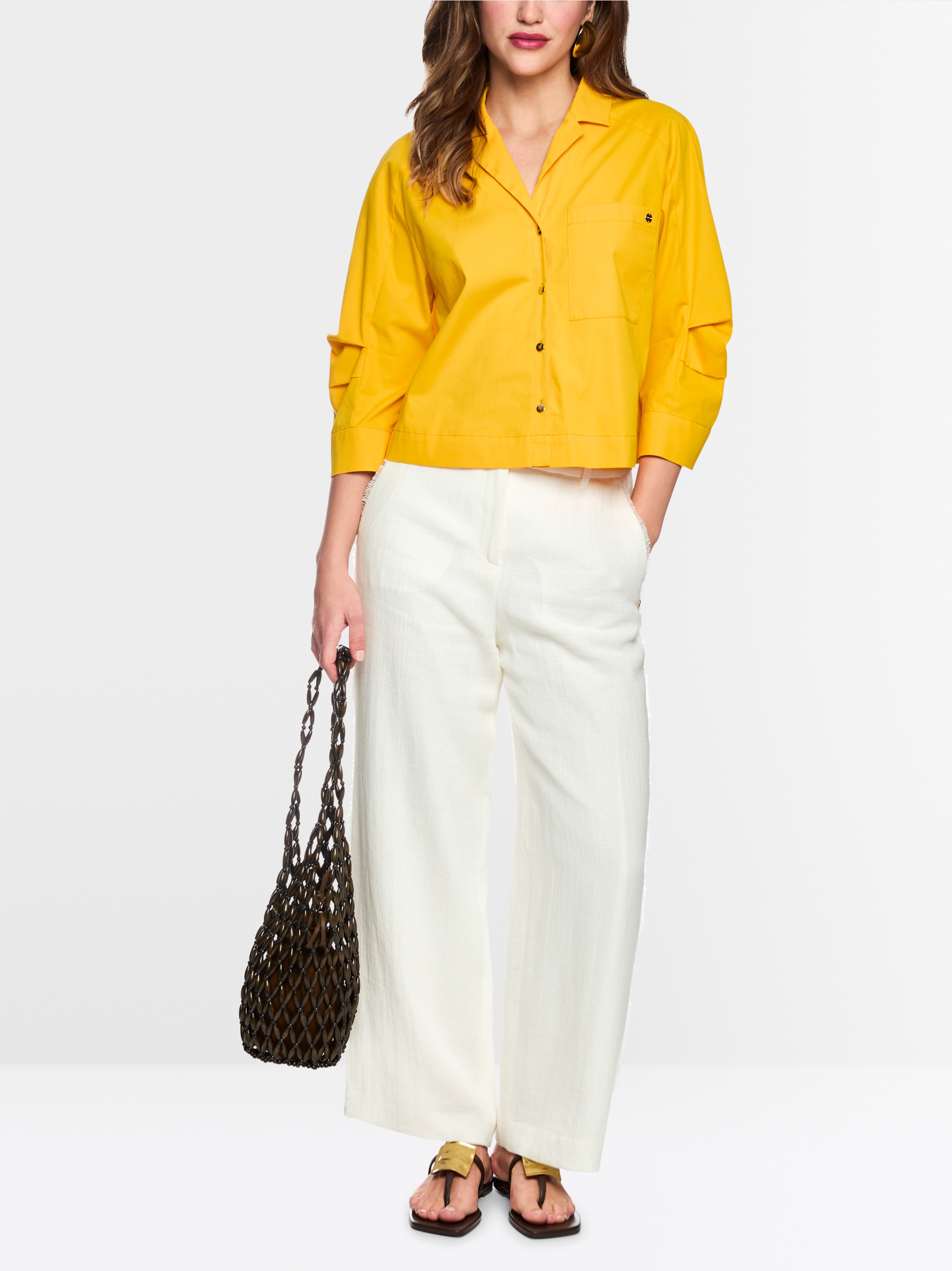 WUKARI linen-viscose blend trousers