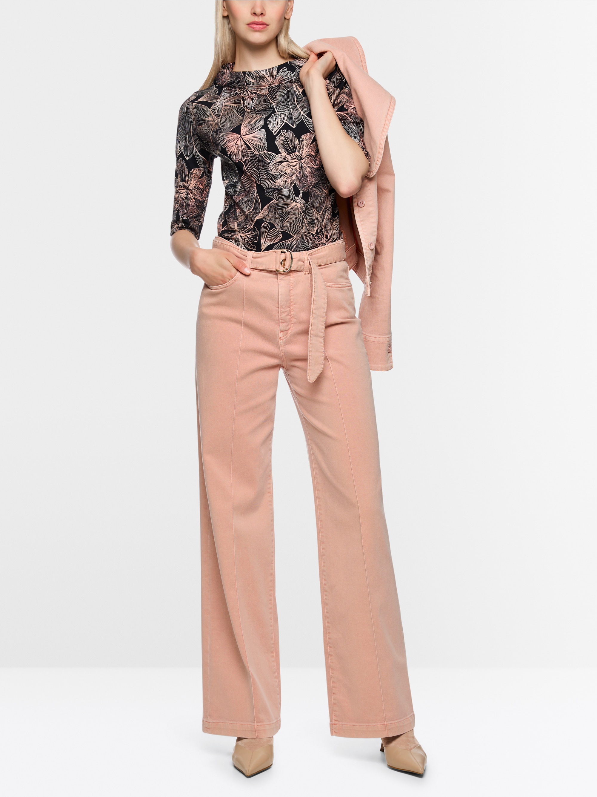 WARRI wide jeans with rhinestone cord