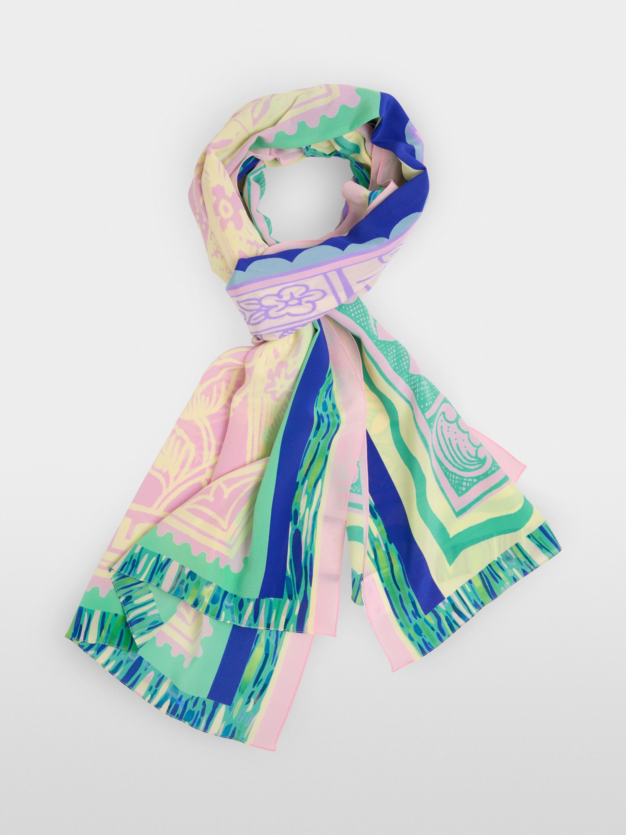 Printed silk scarf