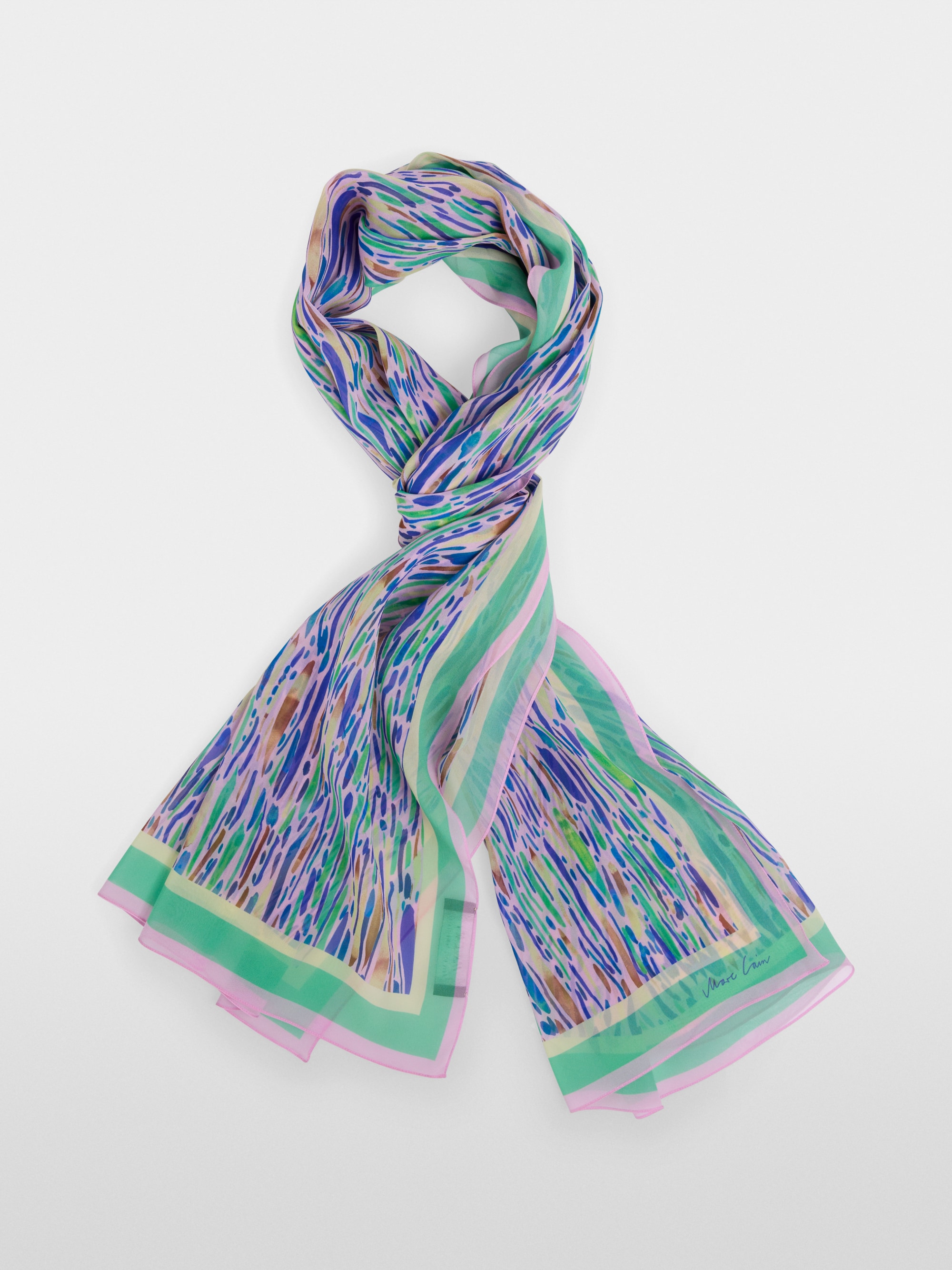 Printed silk scarf