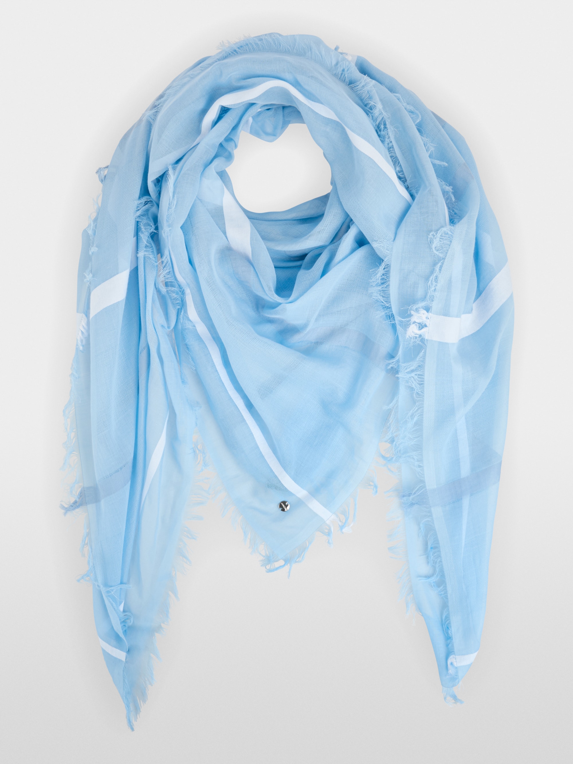 Cotton scarf with fringes
