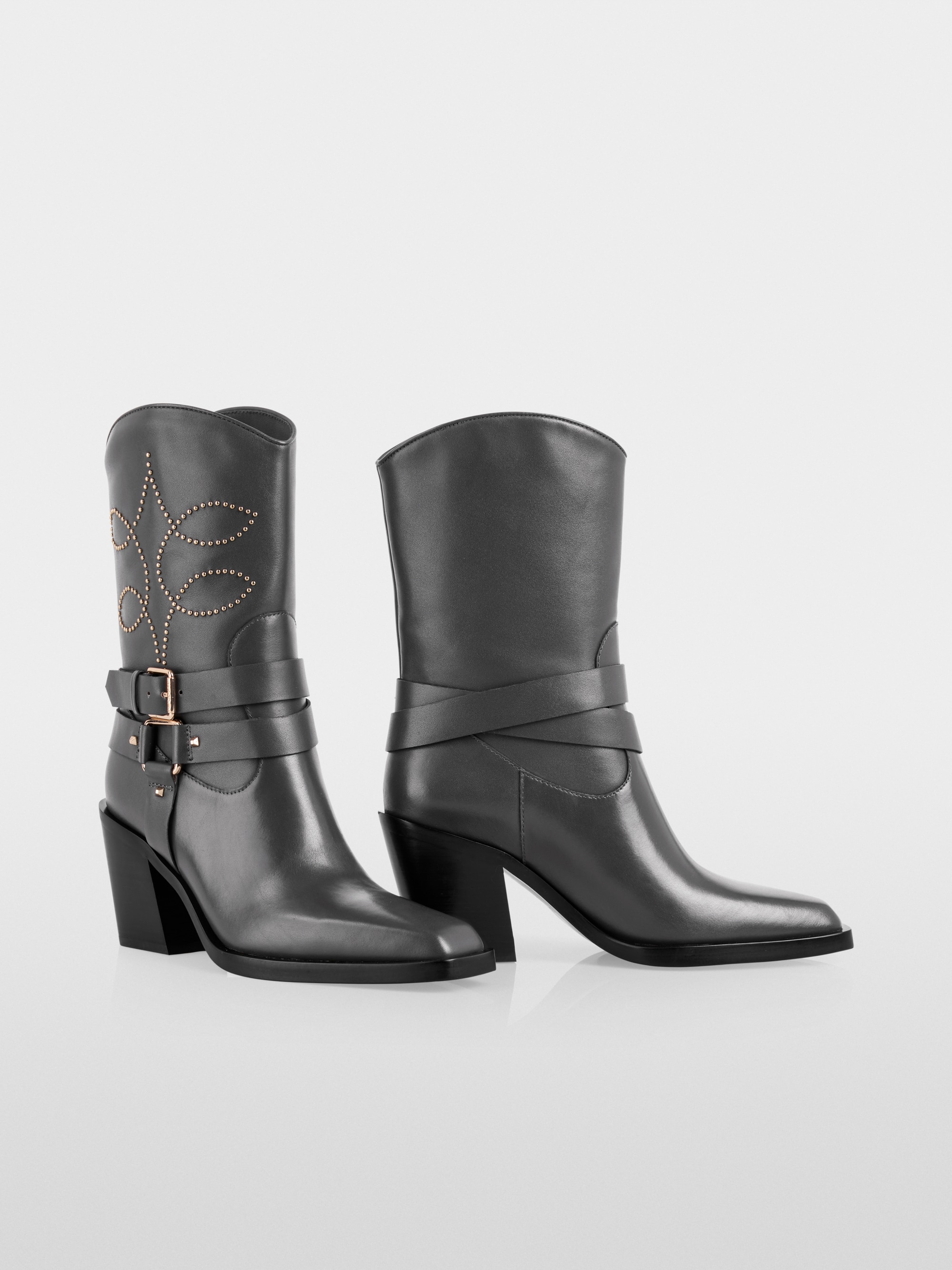 Leather western boots