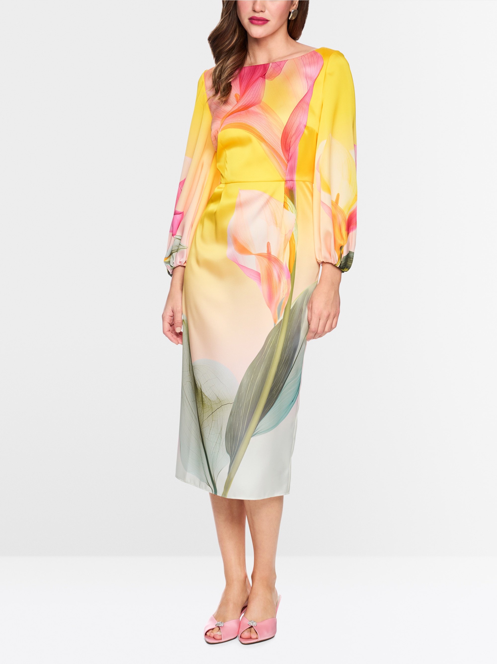 “Rethink Together” printed midi dress