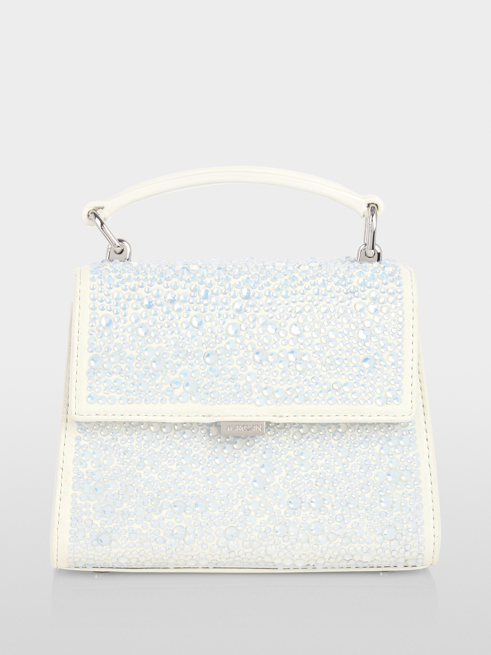 Mini handbag with opal crystals