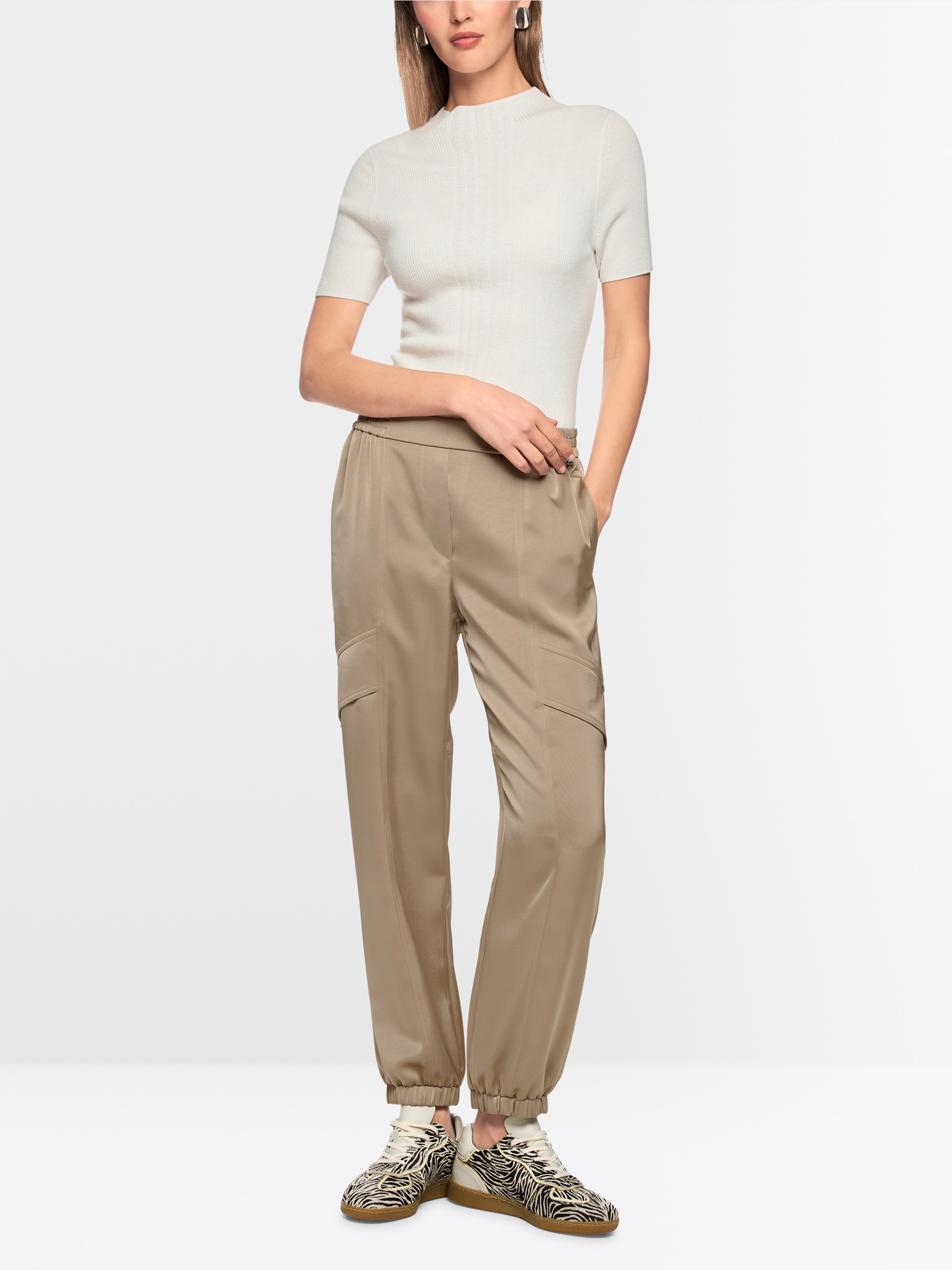 RHODOS relaxed fit fabric pants