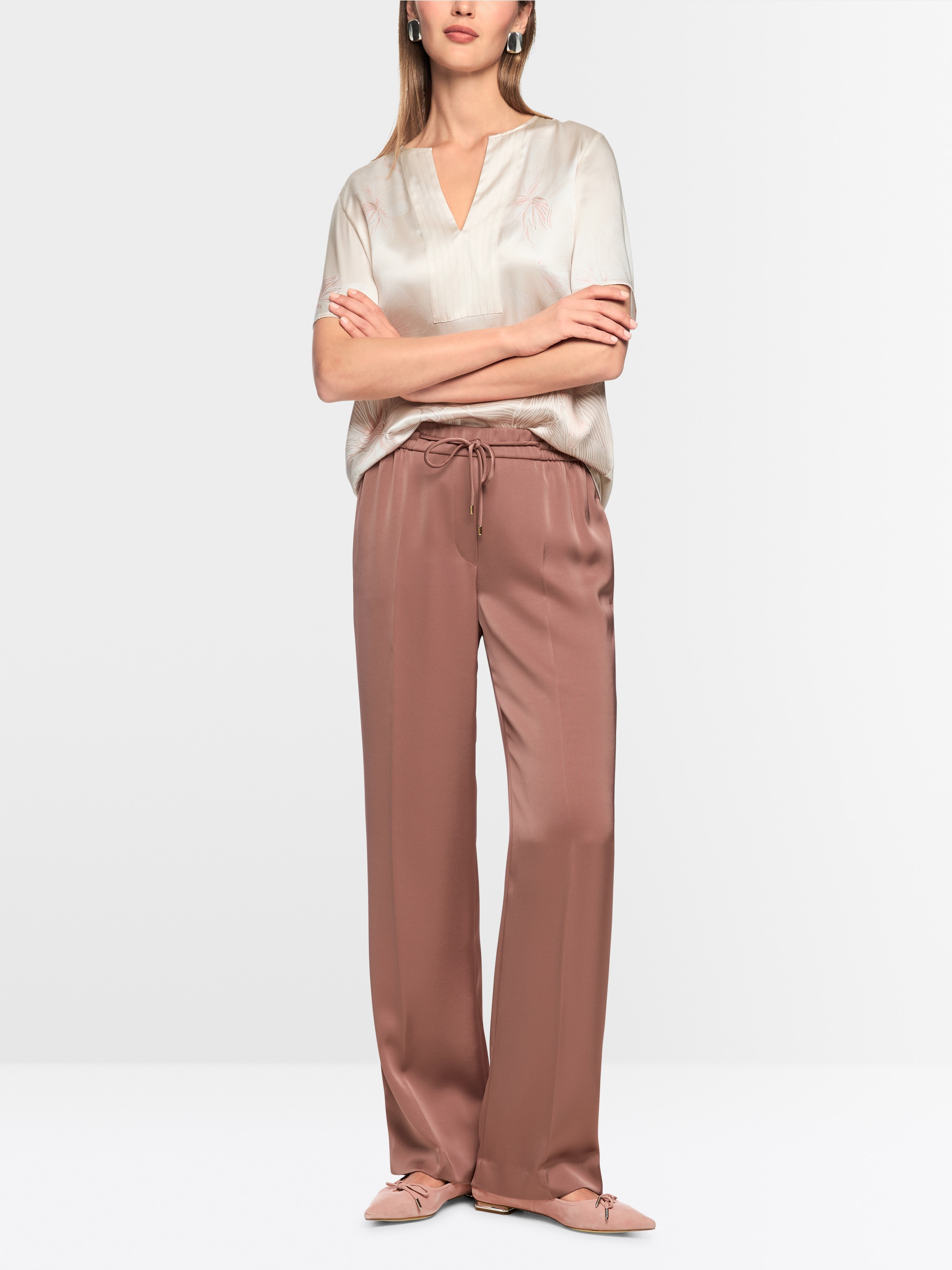WIDE WASHINGTON pants with drawstring
