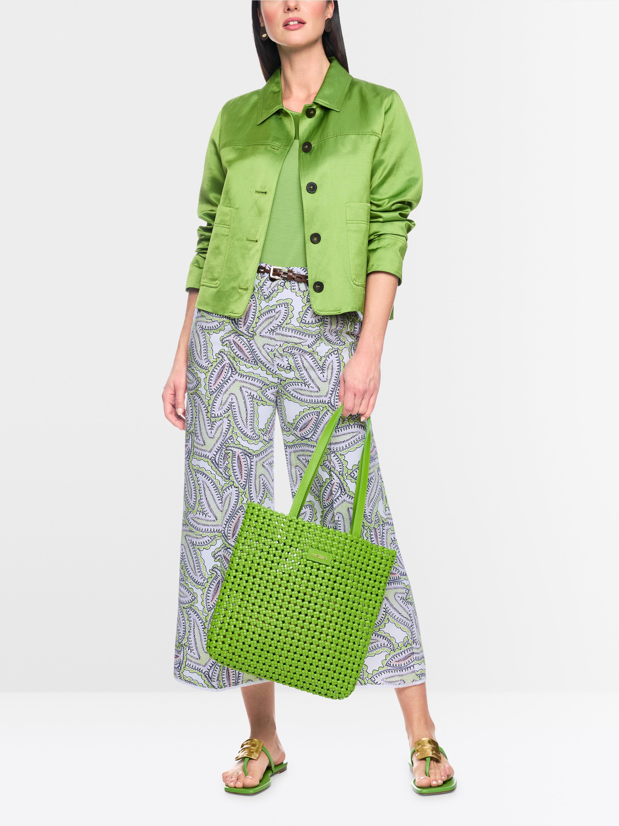 WAUKEE paisley pattern trousers