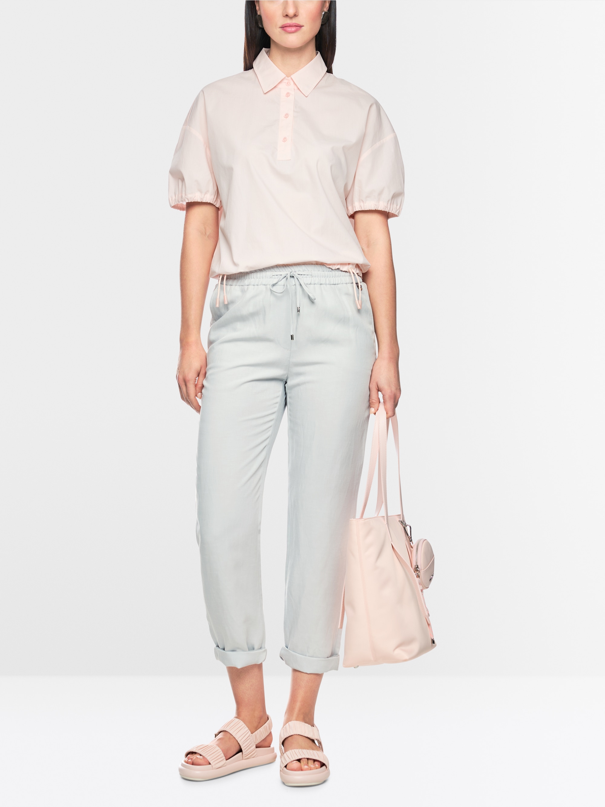RHODOS viscose-linen jogging trousers