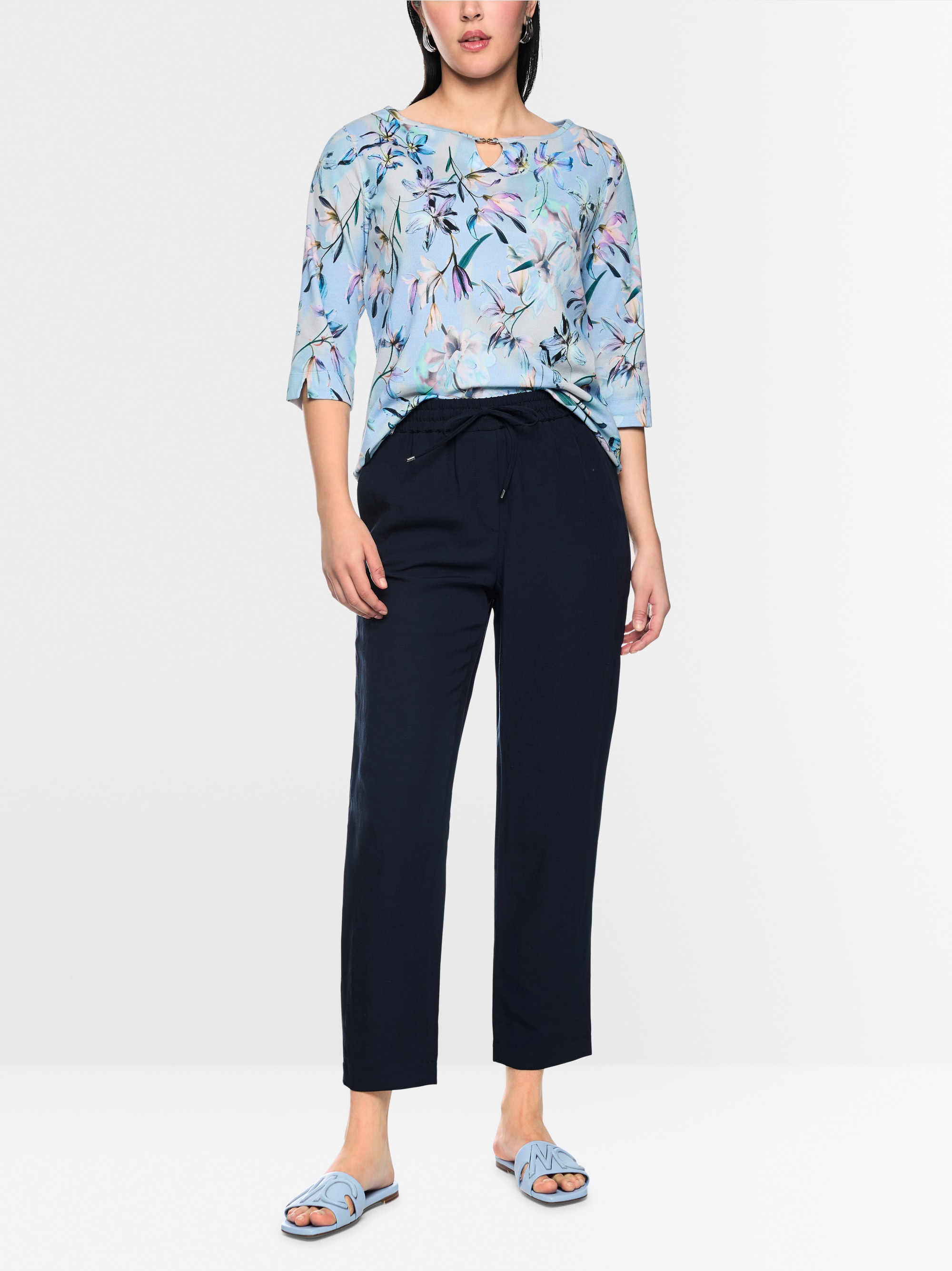 RHODOS viscose-linen jogging trousers