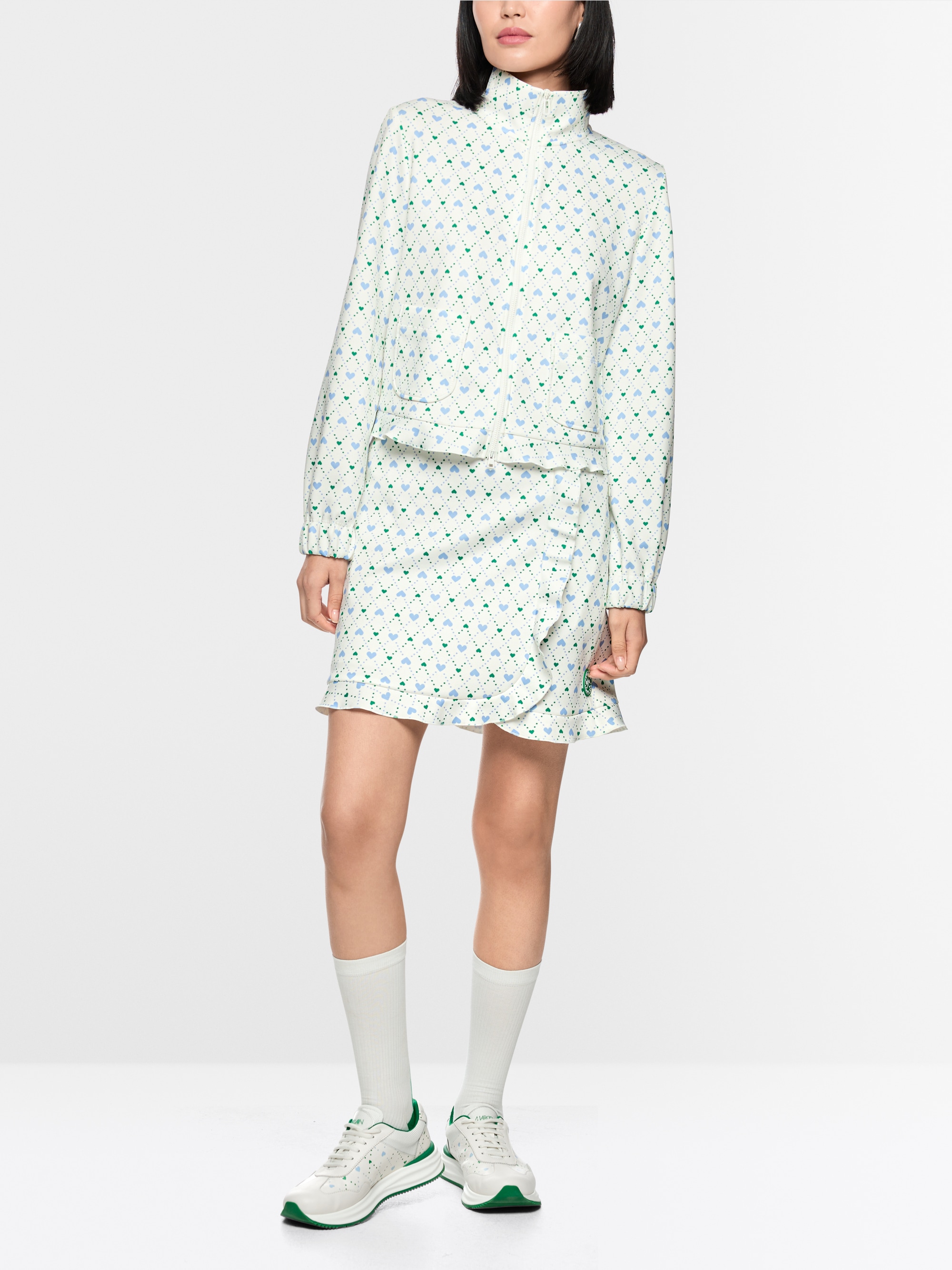 Scuba jersey print blouson