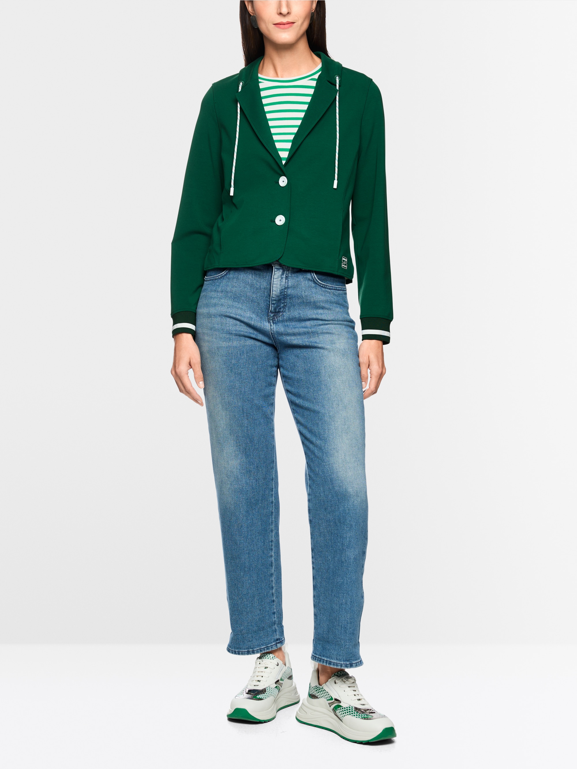 Sporty blazer with striped details